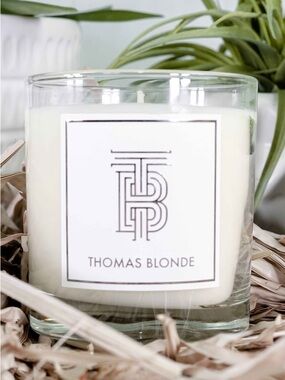 Cream Scented Glass Candle